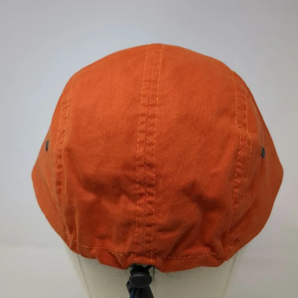 5 Panel Orange Hat One Size Strapback Mesh Patch Ski Graphic Blue Loop Cotton